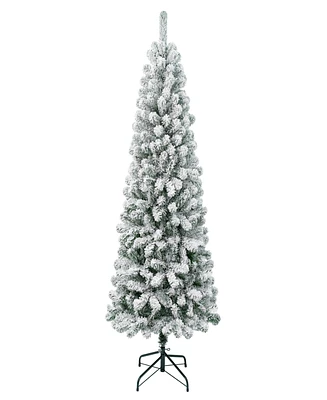 National Tree Company First Traditions Acacia Medium Flocked Tree 6 ft