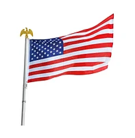 7" HandcraFted Gold Eagle Finial Top Paint For 16FT 20' 25' Telescopic Flag Pole Outdoor