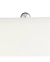 360 Lighting Cirrus Modern Style Accent Table Lamp 22" High Blue Gray Glazed Art Glass Off White Drum Shade Decor for Living Room Bedroom House Bedsid