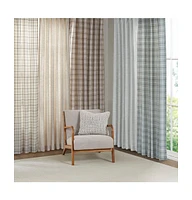 Madison Park Beals Faux Linen Rod Pocket and Back Tab Fleece Lined Curtain Panel, 50"W x 95"L