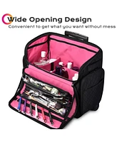 Byootique Lightweight Makeup Bag Cosmetic Rolling Trolley Traveling Storage Case
