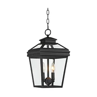 John Timberland Stratton Street Rustic Farmhouse Outdoor Hanging Ceiling Light Fixture Textured Black Lantern 2