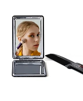 Byootique Portable Pocket Mirror W/ Folding Comb Makeup Cosmetic Mirror Travel