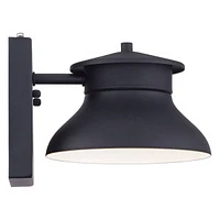 John Timberland Danbury Farmhouse Industrial Rustic Outdoor Barn Light Fixture Black Led Dusk to Dawn 6" for Exterior Deck House Porch Yard Patio Outs