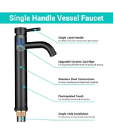 12" Modern Bathroom Lavatory Vessel Sink Faucet Single Handle Oil Rubbed Bronze