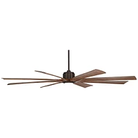 80" Defender Rustic Farmhouse Outdoor Ceiling Fan with Dimmable Led Light Remote Control Oil Rubbed Bronze Damp Rated for Patio Exterior House Home Po