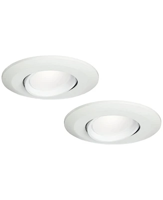 5"/6" White Gimbal Retrofit Led Downlights 2-Pack - Tesler