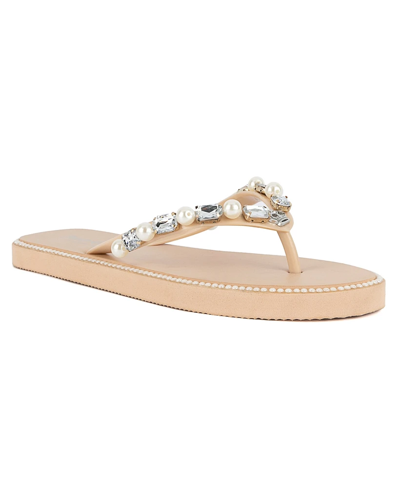 Juicy Couture Women's Sade 2 Embellished Flip Flop Sandals