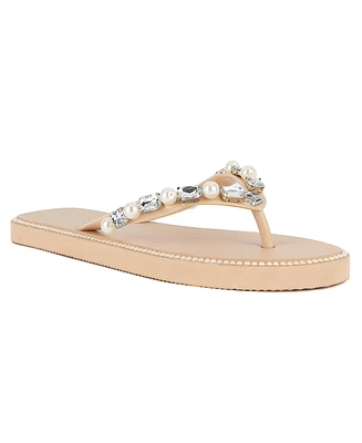 Juicy Couture Women's Sade 2 Embellished Flip Flop Sandals