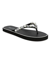 Juicy Couture Women's Sade 2 Embellished Flip Flop Sandals