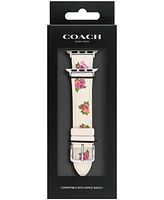 Coach Women's Chalk Floral Print Silicone Strap for Apple Watch 38mm, 40mm, 41mm