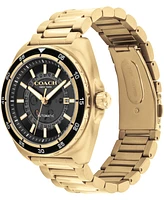 Coach Men's Gold Charter Stainless Steel Watch 44.5mm