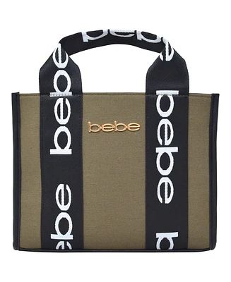 Bebe Hana Canvas Top Handle Crossbody Bag