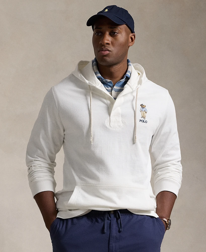 Polo Ralph Lauren Men's Big & Tall Bear Jersey Rugby Hoodie