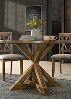 Simplie Fun Windvale Cross-Buck Base Dining Table