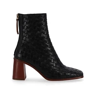 Alohas West Braided Leather Ankle Boots