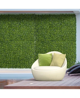 Simplie Fun Artificial Grass Wall Panels Greenery Backdrop for Privacy and Decor