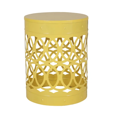 Modern Geometric Iron Cut Side Table Chic, Durable