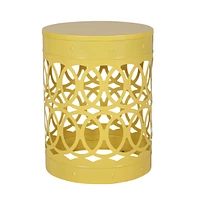 Modern Geometric Iron Cut Side Table Chic, Durable