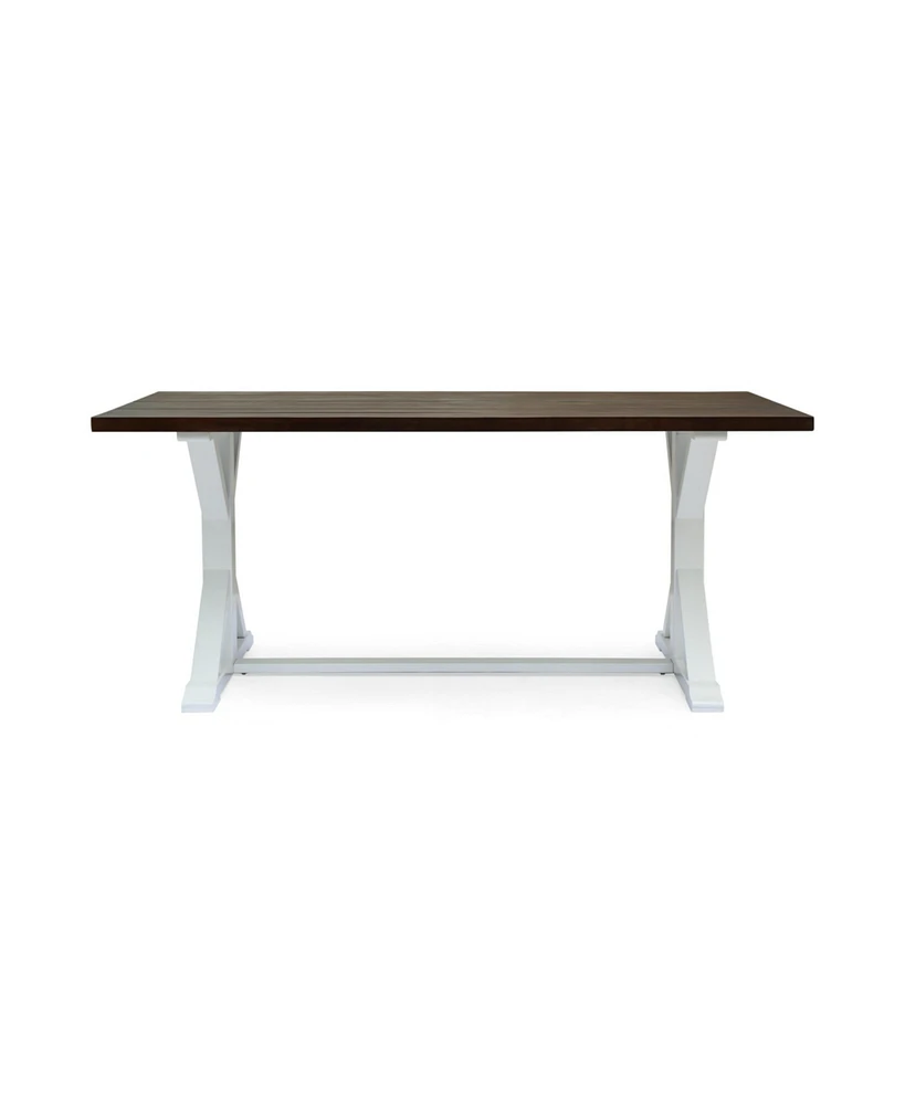 Simplie Fun Acacia Wood Dining Table Rustic-Contemporary Charm for Gatherings