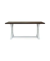 Simplie Fun Acacia Wood Dining Table Rustic-Contemporary Charm for Gatherings