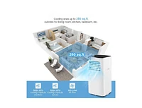 Slickblue 3-in-1 9000 Btu Air Conditioner with Dehumidifier and 24H Timer-White