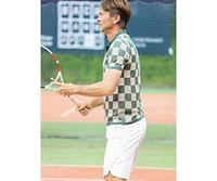 Bellemere Men's Checkered Tencel Polo Shirt