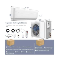 Slickblue 9000 Btu 17 SEER2 208-230V Ductless Mini Split Air Conditioner and Heater