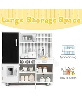 Sugift Wooden Kitchen Pretend Play Kitchen with Simulated Sound