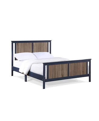 Simplie Fun Connelly Full Bed Midnight Vintage Walnut