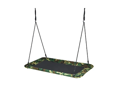 Slickblue Toddler Outdoor Platform Tree Swing – Comfortable Seat with 2 Heavy-Duty Hanging Straps
