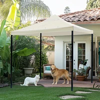 Yescom 10x10Ft Gazebo Top Replacement for beach cabanas for 1 Tier Outdoor Canopy Cover Patio Garden Yard Party White