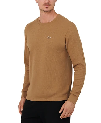 Lacoste Men's Waffle-Knit Thermal Sleep Shirt