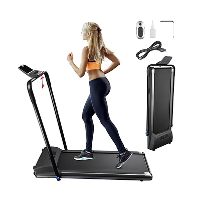Yescom 1100W Folding Electric Treadmill Portable Power Motorized Machine Running Gym Fitness Black