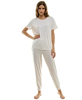 Jaclyn Intimates Women's 2-Pc. Printed Jogger Pajamas Set