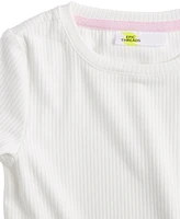 Epic Threads Toddler Girls Solid Ribbed Lettuce-Hem Top, Created for Macy's