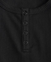 Epic Threads Girls Ribbed-Knit Long-Sleeve Henley, Created for Macy's