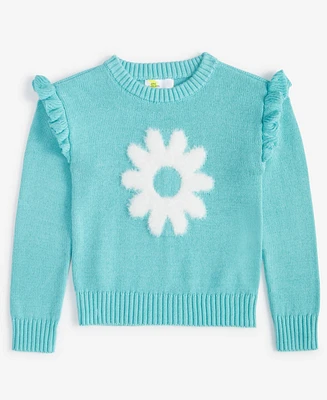 Epic Threads Toddler Girls Flower Ruffled Sweater, Created for Macy's