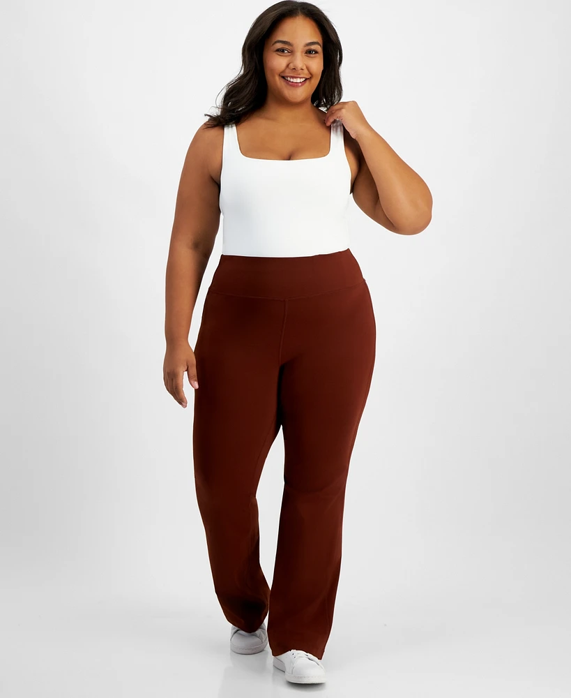 Id Ideology Plus High Rise Flared Leggings, Created for Macy's