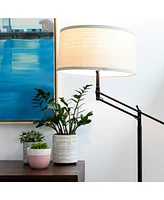 Brightech Ava 61" Led Modern Standing Floor Lamp with Fabric Drum Shade