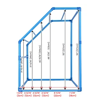 Yescom Freestanding Pool Towel Rack Outdoor,Blue 7 Bar Storage Pvc,Drying Laundry Swimming