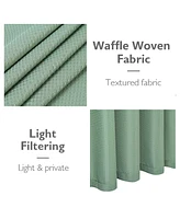 Caromio Waffle Weave Rod Pocket Kitchen Valance Curtain, 60" x 15"