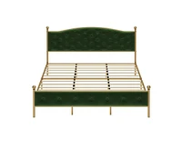 gaomon Golden bed with round diamond buckle