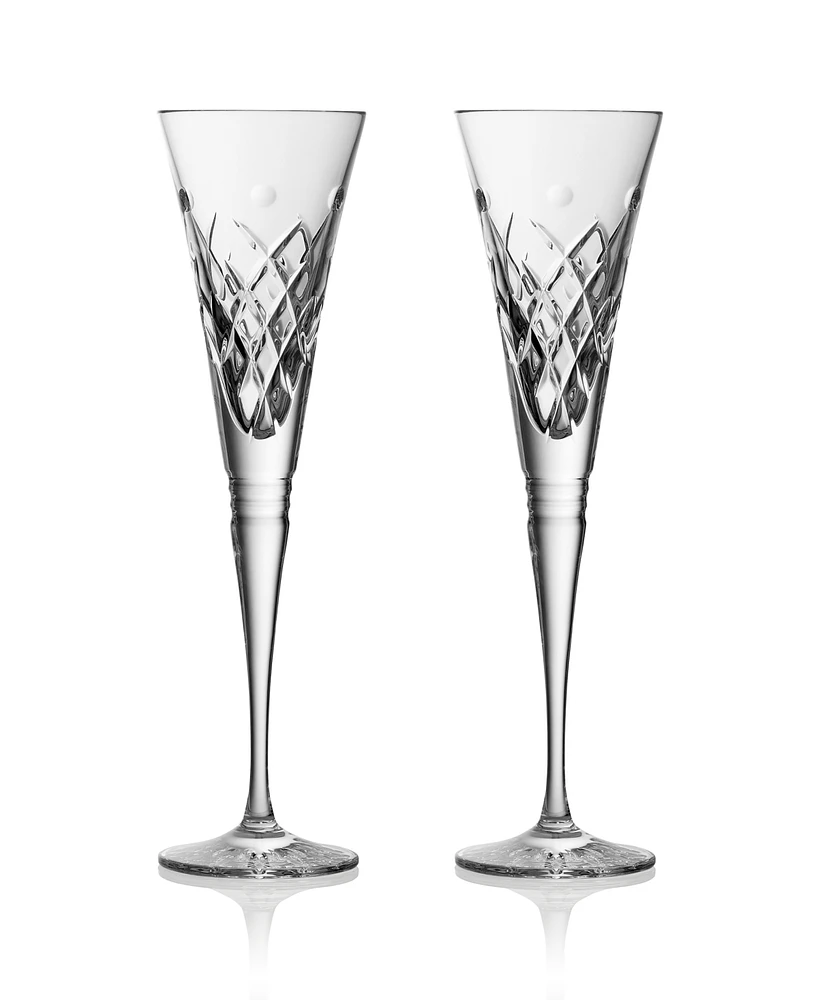 Waterford Winter Wonders Flutes Holly, Set of 2