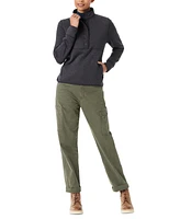 Bass Outdoor Women's Mixed-Media Mock-Neck Sweatshirt