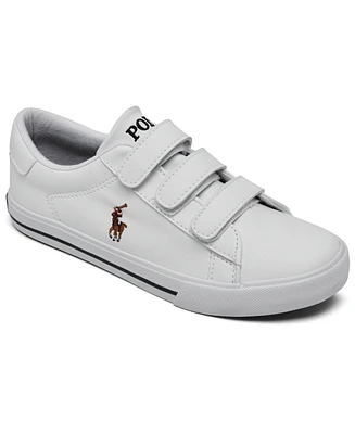 Polo Ralph Lauren Little Boys Easten Ii Ez Adjustable Strap Closure Casual Sneakers from Finish Line