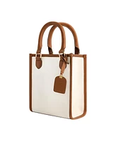 Tommy Bahama Solid Canvas North South Tote with Leather Trim