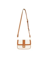 Solid Canvas Flap with Double leather stap.