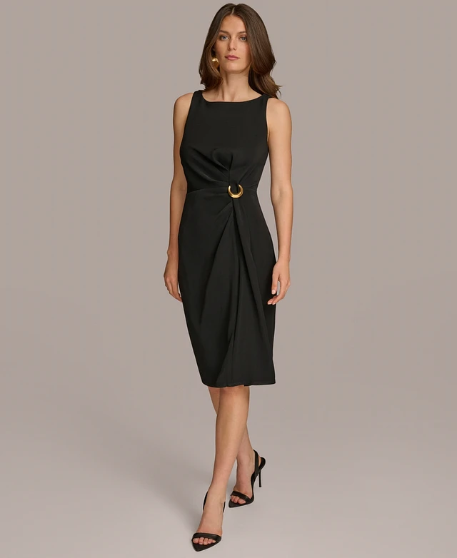 Donna Karan Women's Side-Ruched Sleeveless Dress | Dulles Town Center