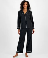 I.n.c. International Concepts Women's 2-Pc. Piped-Trim Satin Pajamas Set, Created for Macy's